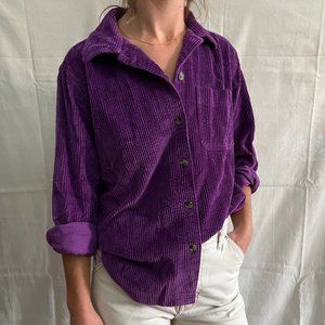 vintage 90's bright purple L.L bean button down